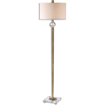 Mesita Brass Floor Lamp, Natural