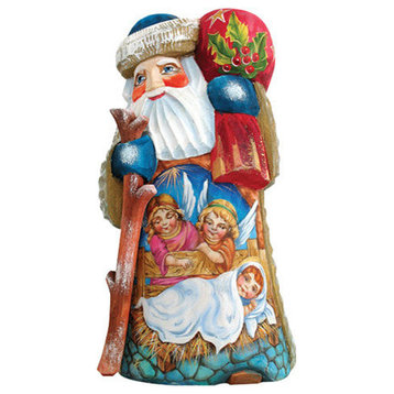 Watchful Eyes Santa, Woodcarved Figurine