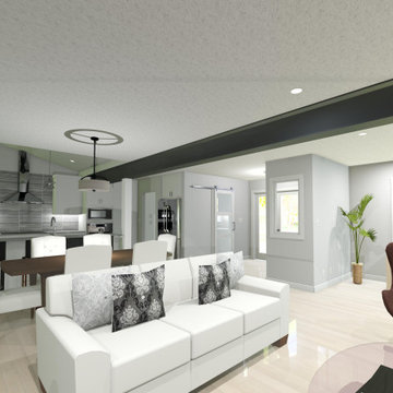 Kitchen/Home Addition 3D Rendering