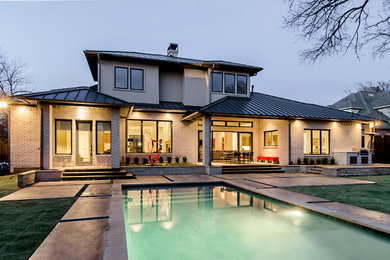 Inspiration for a transitional pool remodel in Dallas