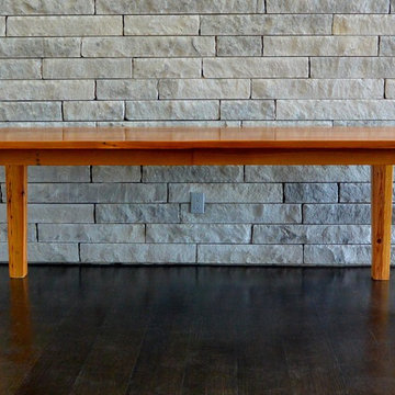 Reclaimed wood dining table w/ leaves