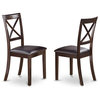 East West Furniture Henley 7-piece Wood Dinette Set in Cappuccino