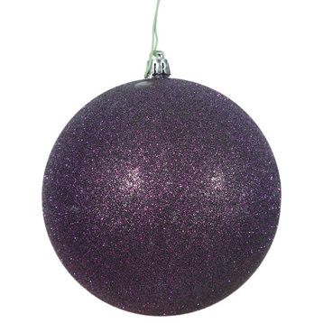 Vickerman 2.75" Plum Glitter Ball Ornament, 12 per Bag