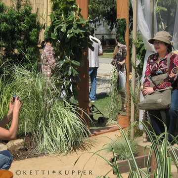 Adults enjoying a Play Garden Space