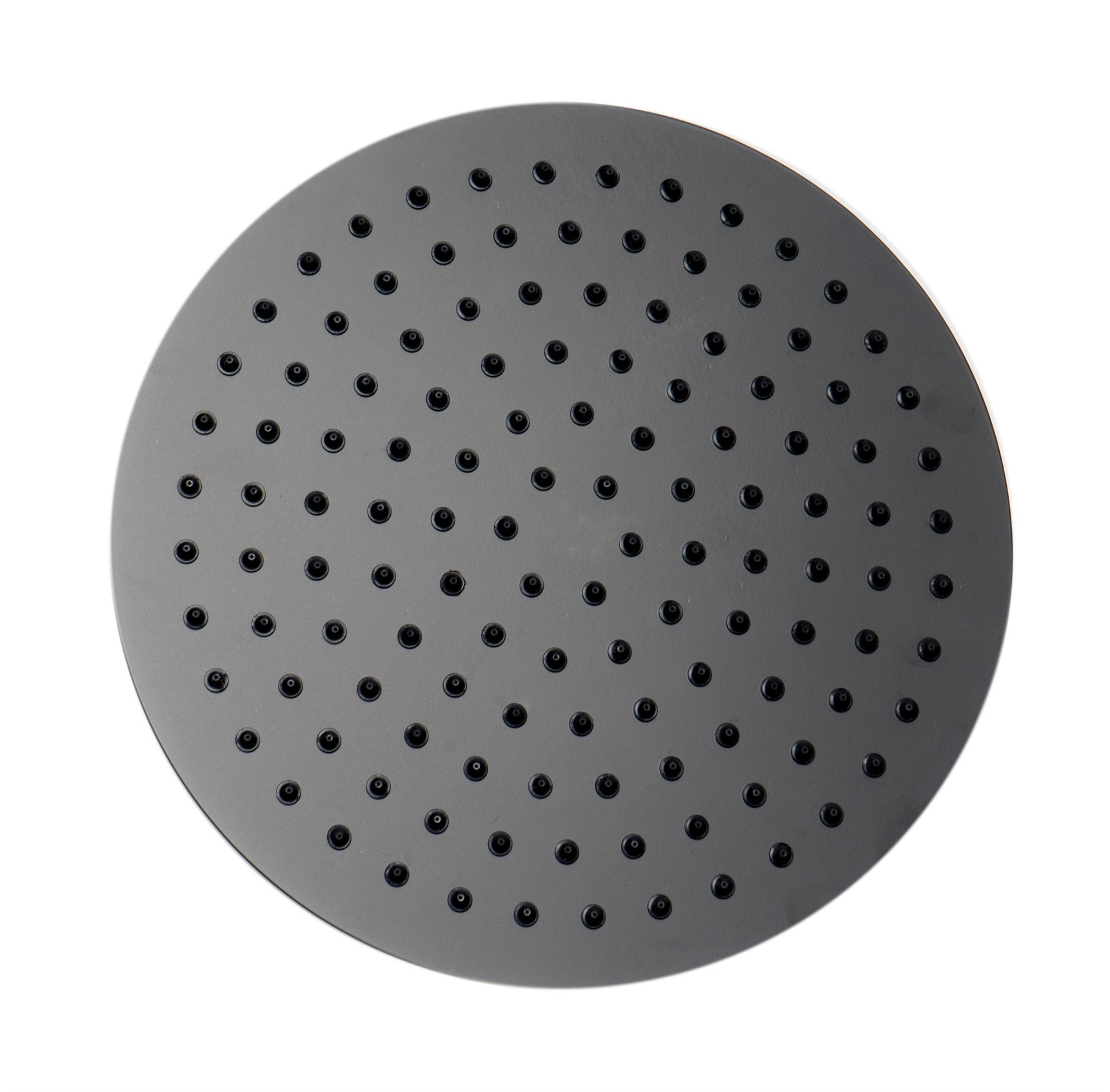 Matte Black Stainless Steel 12" Round Ultra-Thin Rain Shower Head ...