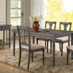 ACME WALLACE CASUAL 5 PIECE DINING TABLE SET 71435 - Dining Sets