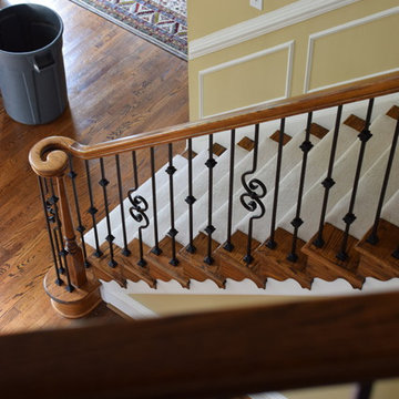 Mc Lean Va Stair remodel with Iron balusters