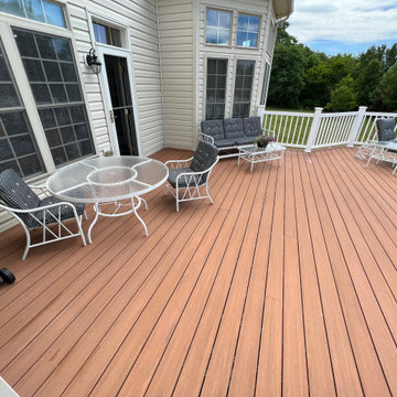 Azek Cypress Decking, TimberTech Radiance Rail, 715 Sq Ft Nicolock Paver Patio