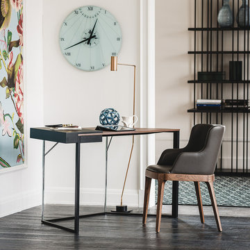 Selling: Clarion Desk, Magda Chair, Thor Floor Lamp, Arsenal Bookcase