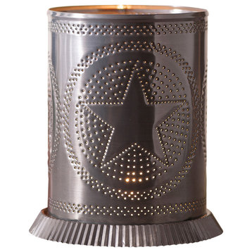 Candle Warmer With Regular Star, Country Tin