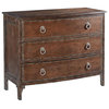 Chest of Drawers Athens Bow Front Swedish Moss Rustic Pecan Wood 3