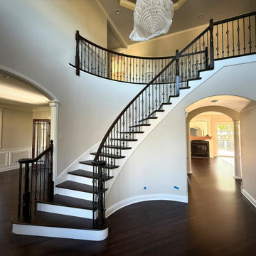 Refinishing Hardwood Floor & Stairs in Northbrook, Illionois