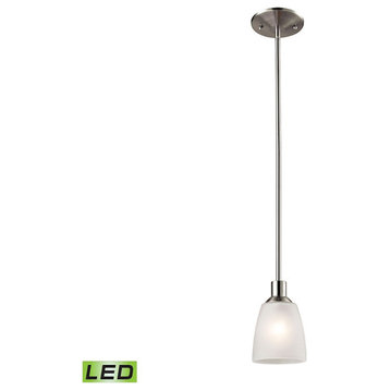 Thomas Lighting Jackson 1-Light Mini Pendant, Nickel/White, LED, 1301PS-20-LED