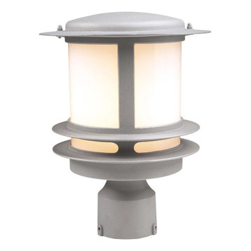 Tusk 1-Light Outdoor Post-Light, Black, A19 Bulb