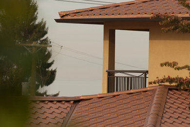 Aged Copper Interlock Metal Tile Roof