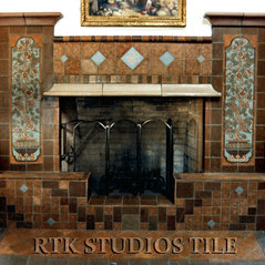 Rtk Studios Ojai Ca Us 93023 Fireplace With Rosa Vieja Tile Murals And Custom