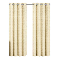 Royal Tradition - Tabitha Paisley Curtains Jacquard Grommet Panels - Curtains