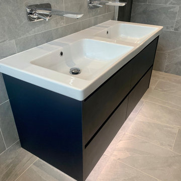 Sagar Ceramics Bespoke Indigo Wall Mounted Basin Unit