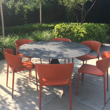 outdoor patio with dining table