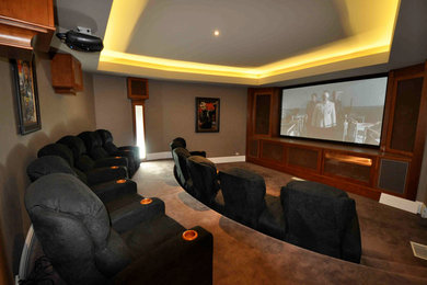 This is an example of a traditional home theatre in Sydney.