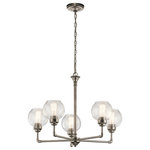Kichler - Chandelier 5-Light, Antique Pewter - This Niles' Antique Pewter 5 light chandelier's globe style is reminiscent of fixtures found in historic metropolitan buildings, icons of the industrial era. Niles modernizes the look with clean lines for a look that works in any home.