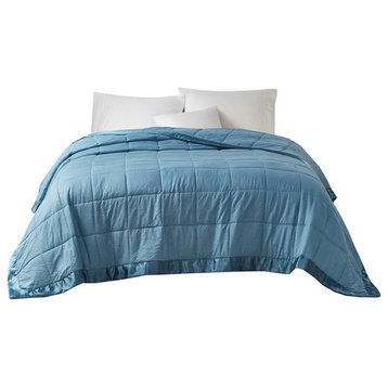 100% Polyester Premium Oversized Down Alternative Blanket, Slate Blue