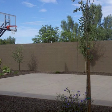 Craig T's Pro Dunk Gold Basketball System on a 25x25 in Gilbert, AZ