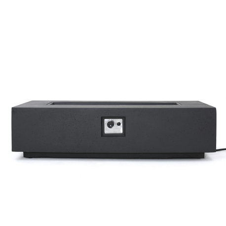 Hearth Outdoor 50,000 BTU Rectangular Fire Pit, No Tank Holder, Dark Gray, Ligh