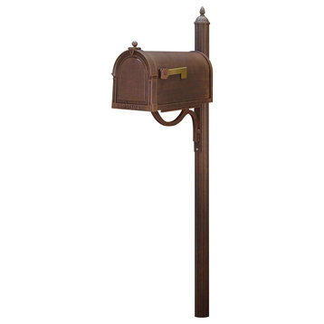 Berkshire Curbside Mailbox with Richland Mailbox Post