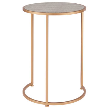 Anza Faux Shagreen Nesting Table Set of 2, Side Table