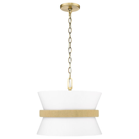 3 Light 16.1 in. Vintage Brass Pendant