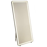 Artcraft Lighting - Reflections AM311 Mirror, Brushed Aluminum - Hit the switch and bring your mirror to life. This LED standing mirror has a brushed aluminum frame. Features a smart touch dimmer switch for the exact amount of light desired. (rectangular shape) Legs of mirror are height adjustable