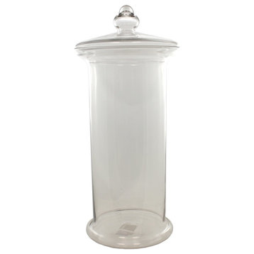 Home Decor GLASS JAR WITH LID Glass Tabletop Display 94473