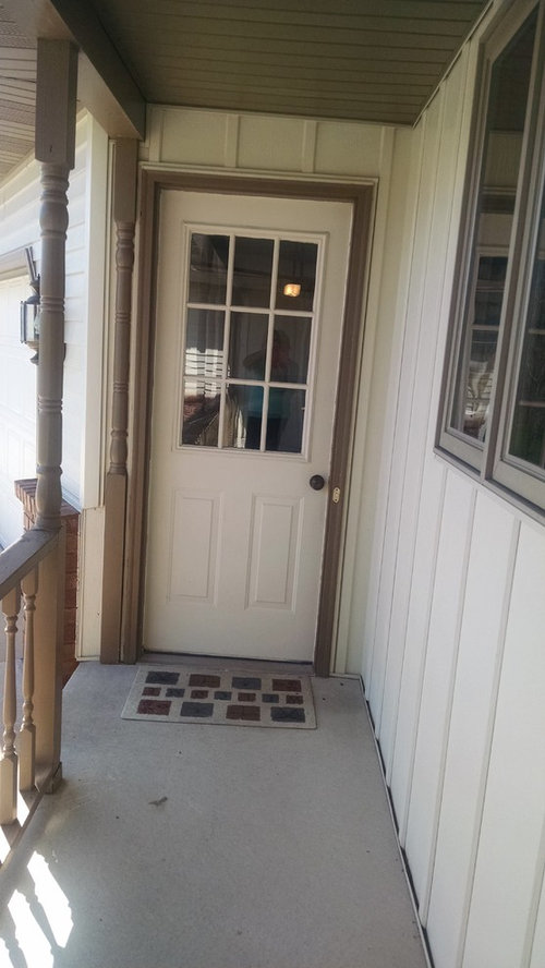 Color for door trim on Almond sided house.