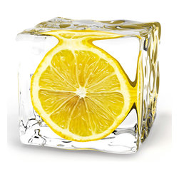Platin Art's Deco Glass Wall Decor- Iced Lemon - Wallpaper