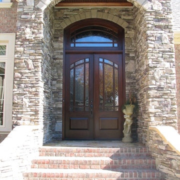 Mahogany Double Entry With Transom