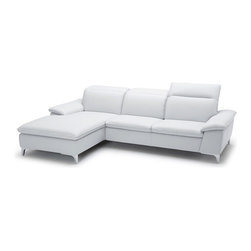1911 Modern White Leather Sectional Sofa - Sectional Sofas