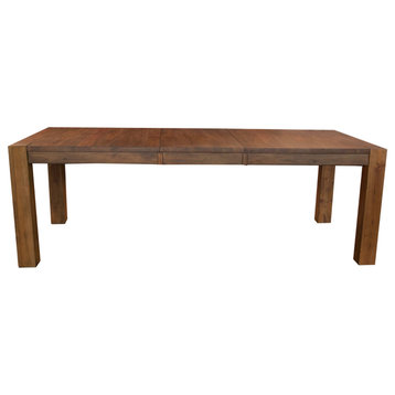 A-America Anacortes 90" Butterfly Leaf Leg Dining Table, Salvage Mahogany