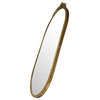 20"x38" Classic French Irregular Mirror With Antique Gold Finish Metal Frame