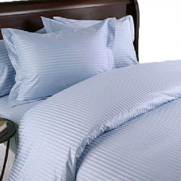 Blue Stripe Full 3-Piece Bed Duvet Set