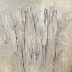 Morning Blloms_36"x36". oil on canvas // by Kerri Rosenthal - available through - Home Decor