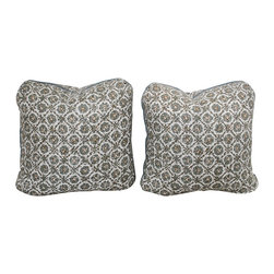 Victoria Hagan Blue and White Batik Pillow Pair - Products