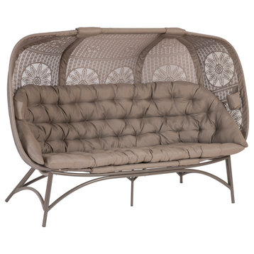 54H x 80W x 30D Beige Couch Dreamcatcher Design