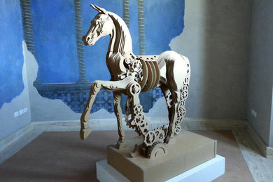 Sergio Gotti - Mec Horse - scultura in cartone