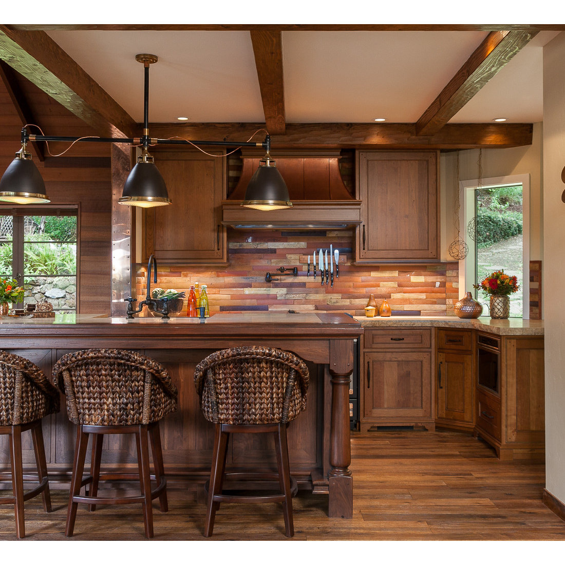Warm Rustic Cabin Kitchen
