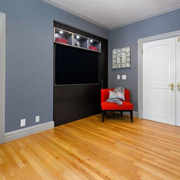 Shadow Oak Zoom-Room Murphy Bed in the closed position