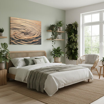 Whispering Waters Photorealistic Digital Art Biophilic Style Artwork