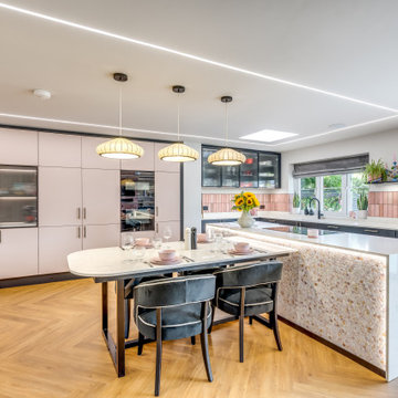 Pink and Black Kitchen St Albans