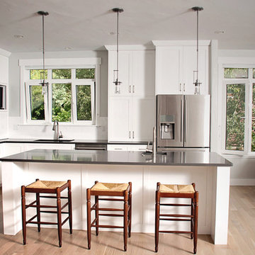 Transitional white kitchen in NW Colorado