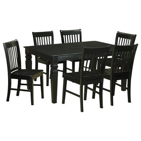 7-Piece Dining Room Set, Dinette Table and 6 Chairs